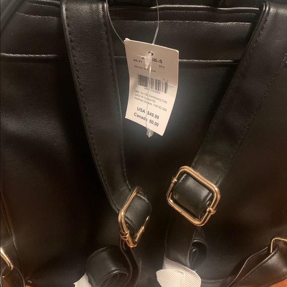 NWT Icing Black Quilted Backpack with Gold Stud Details - Picture 5 of 5